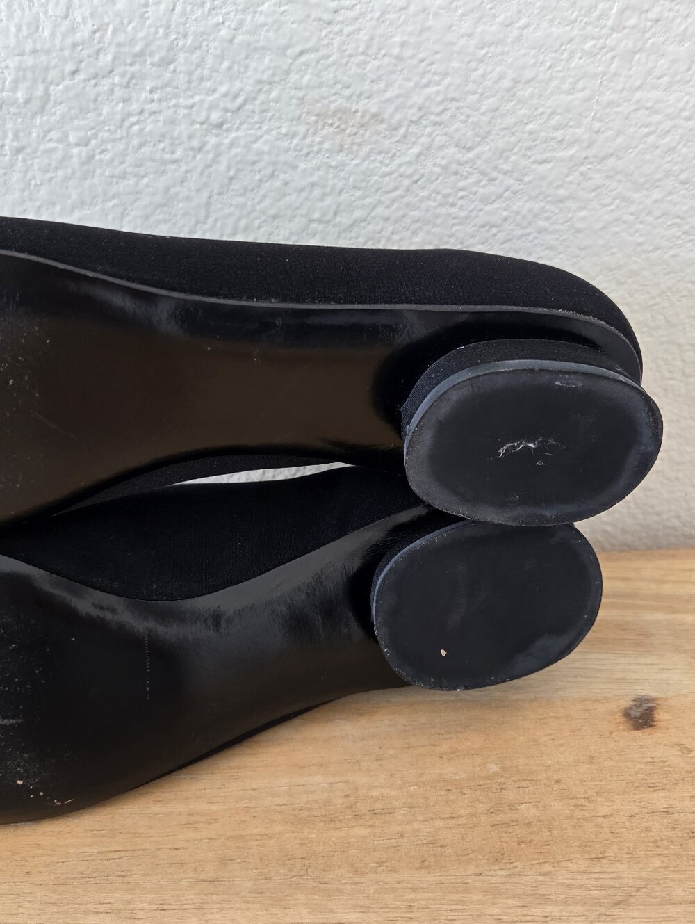 Stuart Weitzman Black Bow Accent Slip-on Ballet Flats Size 8.5 M‎ Fabric Upper - Picture 11 of 16